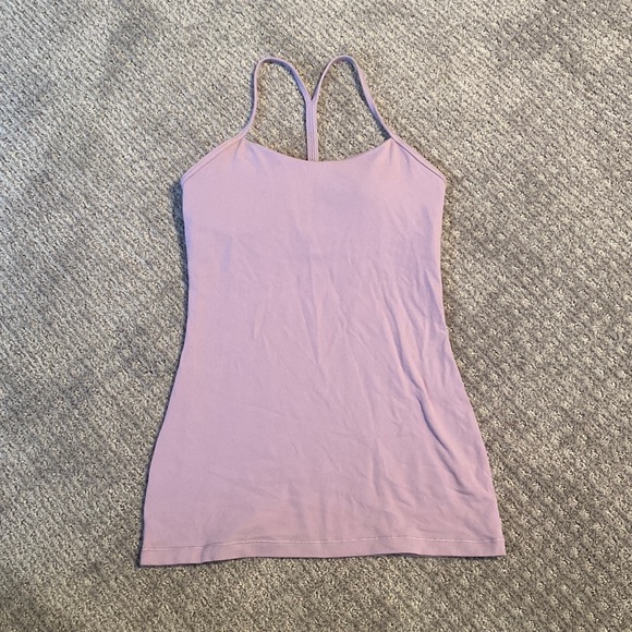 lululemon athletica Tops - EUC Lululemon Power Y Tank light purple/lilac colour size 4